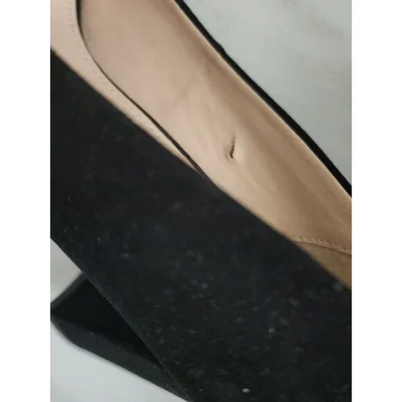 Xappeal Women's Black Faux Suede Style 131051 Olive Block Heels Pumps Size 7M - Picture 9 of 13